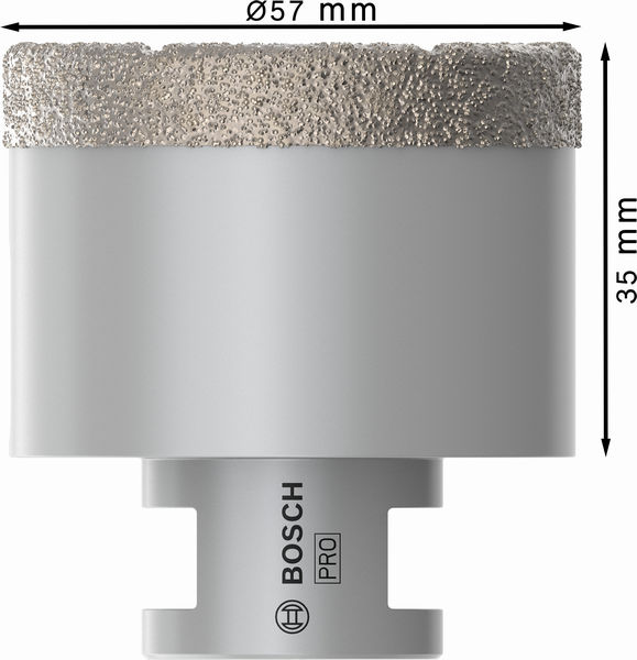 Bosch PRO Core Cutter dry, 57 x 35 x 22,23 mm