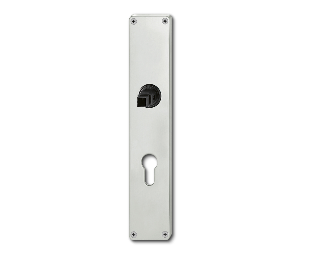 Langschild FSB 14 1410,  eckig,  sichtbar verschraubt,  mit Adapter,  Edelstahl