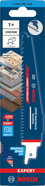 Produktbild Verpackung, blauer Kassettenkartusche, Sägeblatt, Karbid, zäh, Experte Werkzeug