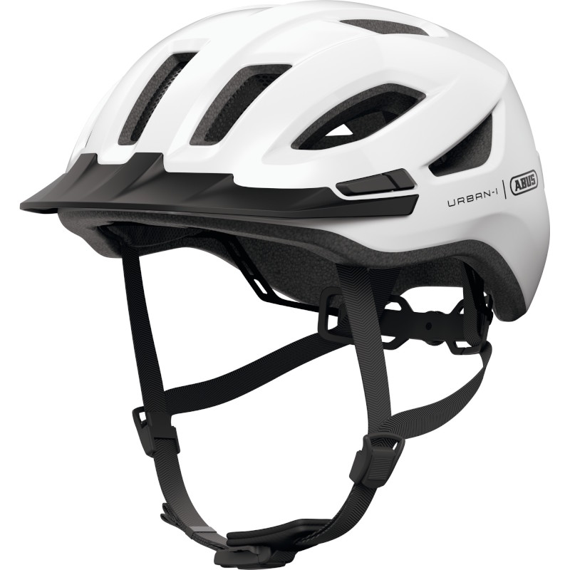 Fahrradhelm, Helm, Urban-1, Weiß, Verstellriemen
