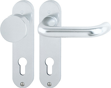 HOPPE Wechselgarnitur Paris mit Kurzschild 58/300K/138L, Aluminium