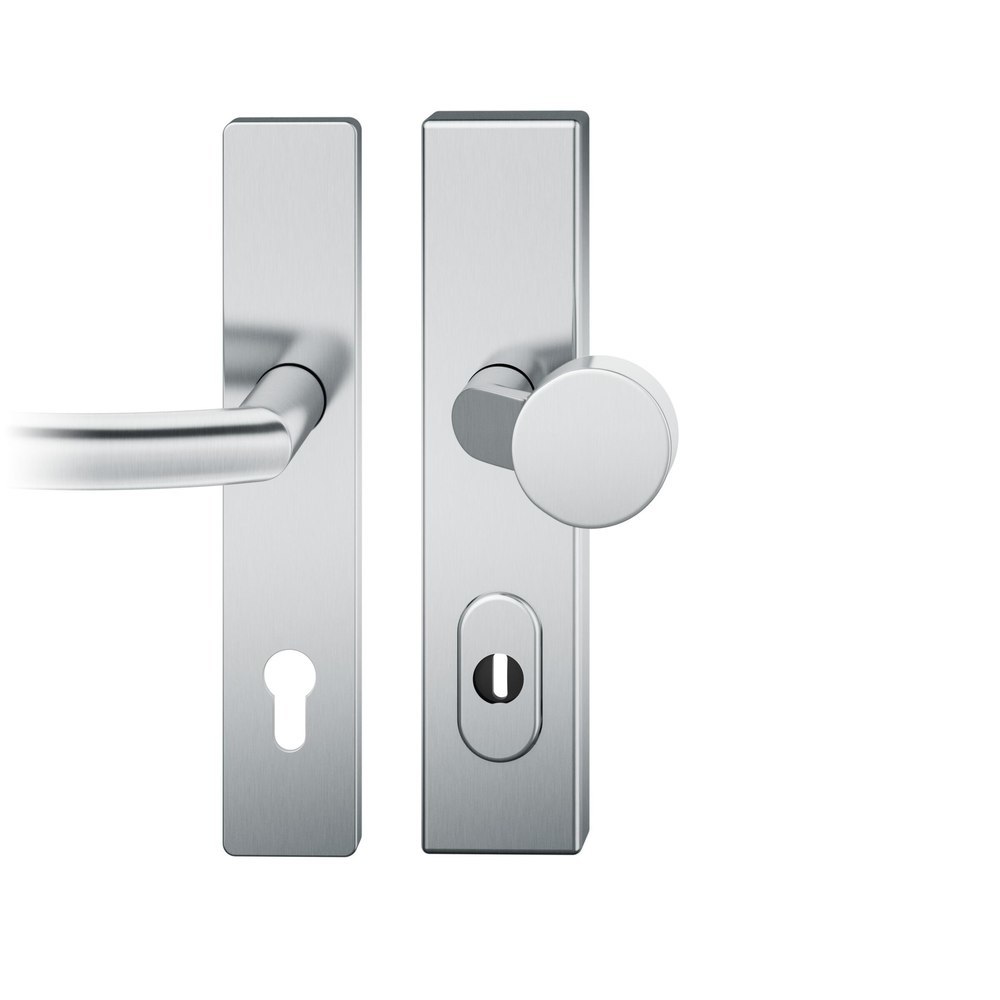 FSB Schutz-Wechselgarnitur mit Langschild 73 7379, eckig, VK 10 mm, 15 mm, Edelstahl