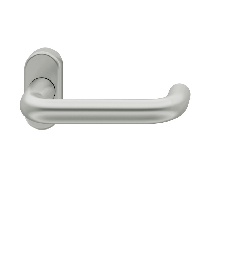 FH-Drücker-Halbgarnitur FSB ohne Schlüsselrosette 09 1070,  oval,  VK 9 mm,  Aluminium