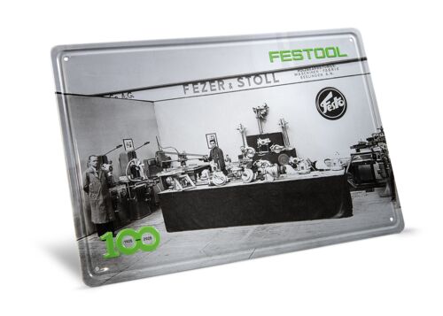 Festool 100 Jahre Blechschild Retro