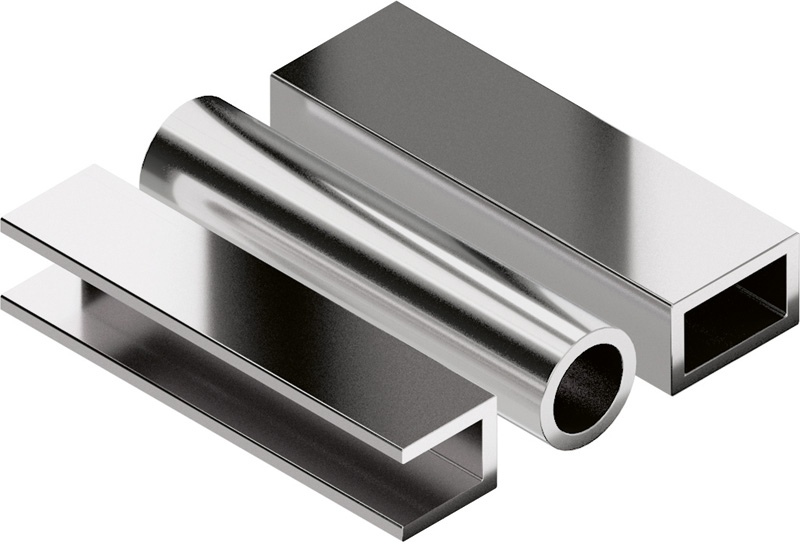 Material-Symbol, alu, metall, rohre, rechteckig, rohr