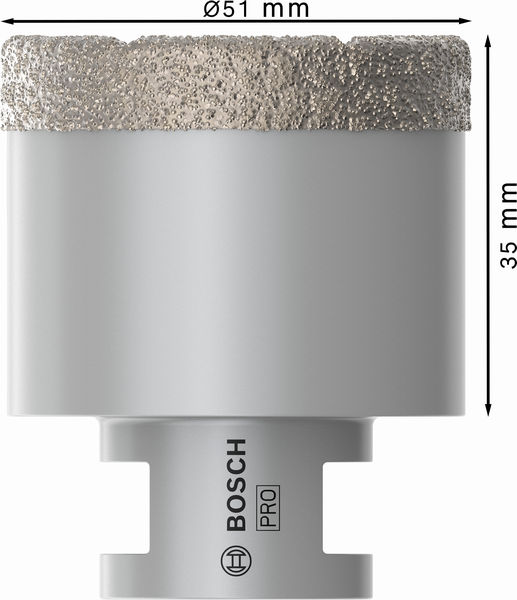 Bosch PRO Core Cutter dry, 51 x 35 x 22,23 mm