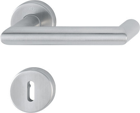 HOPPE Drückergarnitur Rotterdam mit Rosetten E1401Z/42KV/42KVS, Edelstahl