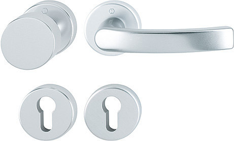 Türgriff, Türdrücker, Rundknopf, Schlosszylinder, Schnapper