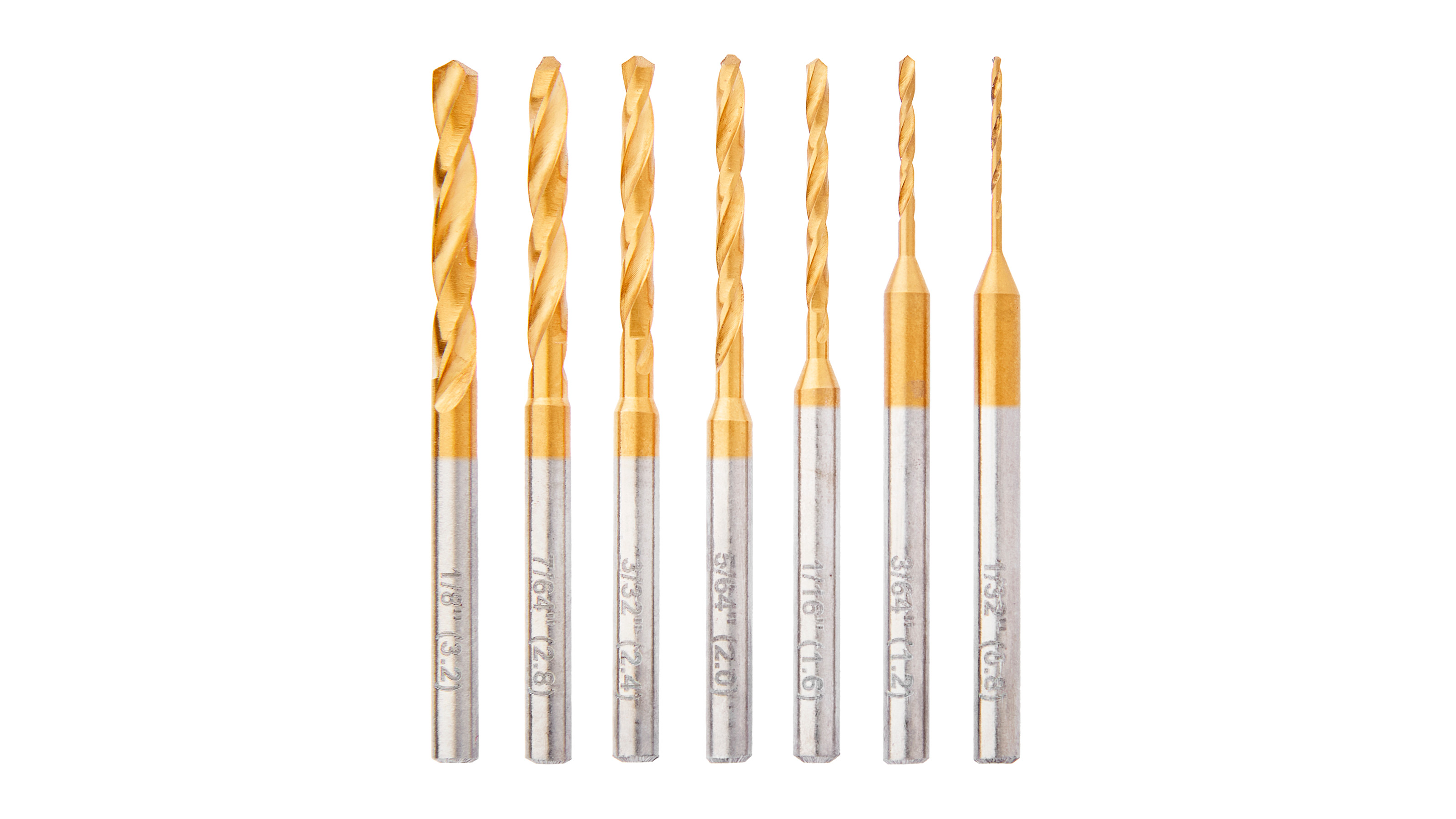 Produktbild, Bohrersatz, Spiralbohrer, Metallschaft, Goldbeschichtung, Bohrer-Set
