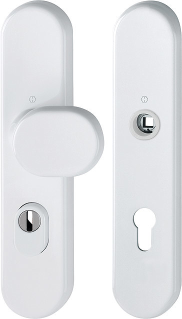 HOPPE Schutz-Wechselgarnitur mit Langschild 86G/3332ZA/3310, ohne Lochteil, ES1, 8/72 mm, Aluminium