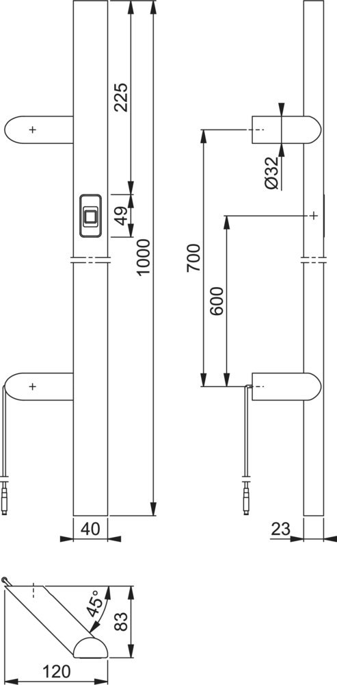 Tür, Griff, Riegel, Schloss, Diagramm