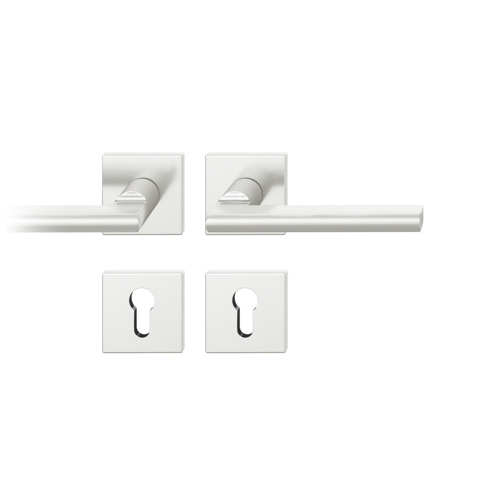 FSB Drückergarnitur mit Rosetten 12 1035, ASL, eckig, VK 8 mm, Aluminium