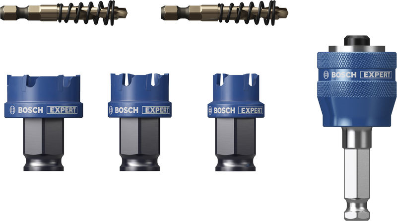 Produktbild Lieferumfang, Bohrer, Fräser, Zapfenaufnahme, Kunststoff, Bosch-Adapter