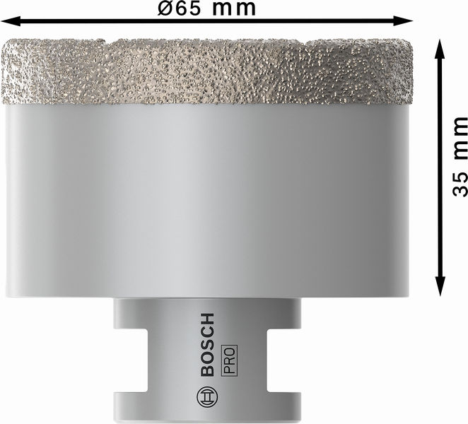 Bosch PRO Core Cutter dry, 65 x 35 x 22,23 mm