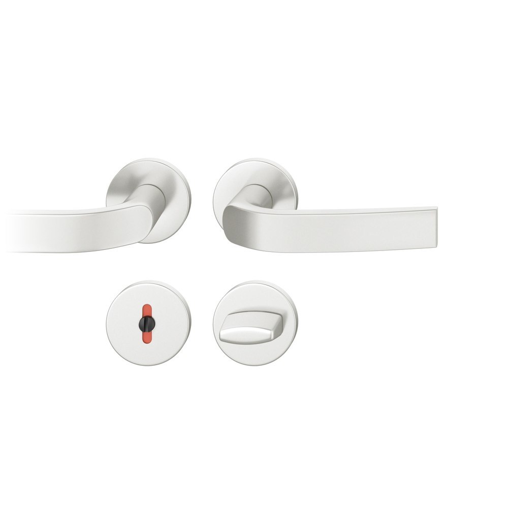 FSB Drückergarnitur mit Rosetten 12 1271, ASL, rund, VK 8 mm, mit Nocken, Aluminium