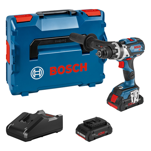Bosch Akku-Bohrschrauber GSR 18V-110 C, 2 x Akku ProCORE18V, Schnellladegerät, L-BOXX