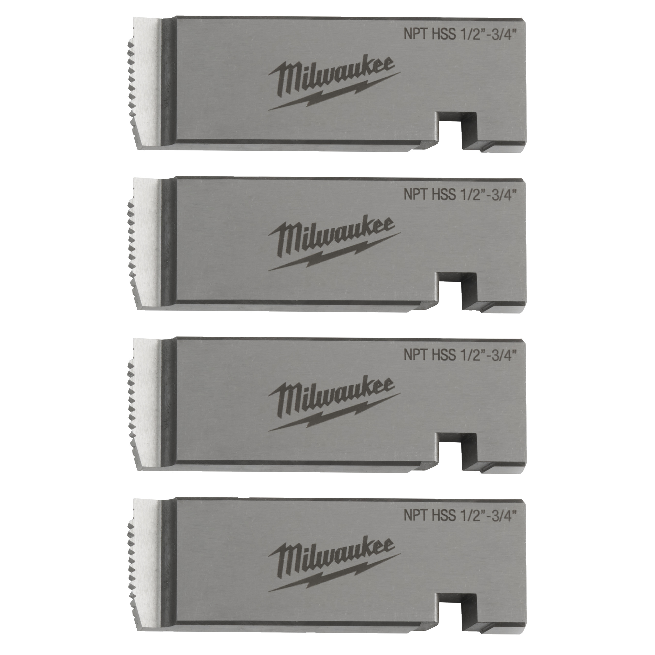 Milwaukee Schneideisen Gewindeschneideisen für MXF PTR2 PTR2D 1/2"-3/4" NPT HSS