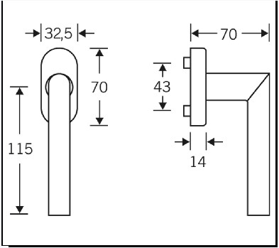 Türgriff, Türdrücker, Klemmhalterung, Beschläge, Metall