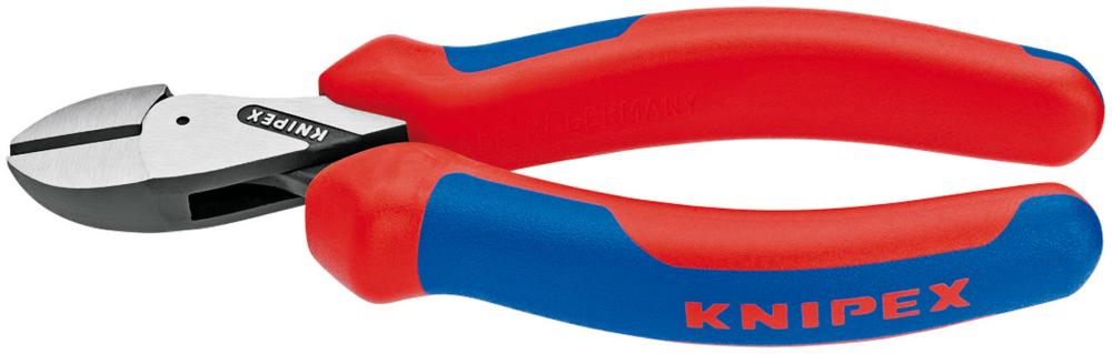 KNIPEX Kompakt-Seitenschneider  poliert mit Kunststoff-Griffen 160mm