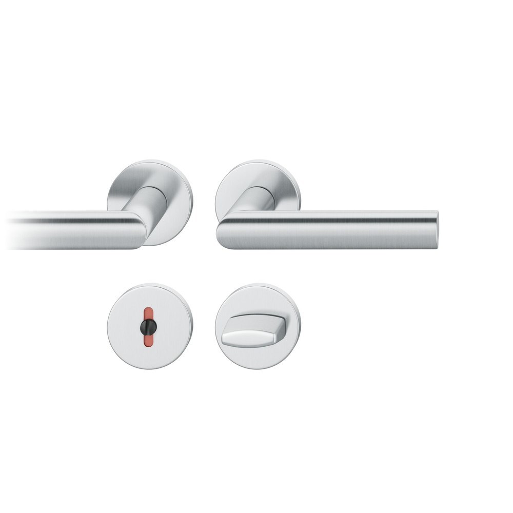 FSB Drückergarnitur mit Rosetten 12 1108, ASL, rund, VK 8 mm, mit Nocken, Edelstahl