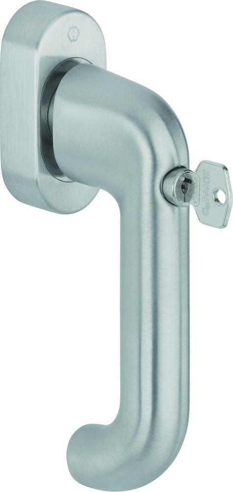 HOPPE Fenstergriff absperrbar Paris E038S/UD9056 TBT 4, mit Schrauben, Edelstahl
