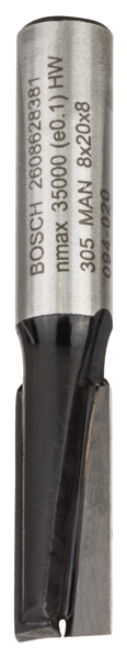 Bosch Nutfräser, 8 mm, D1 8 mm, L 19,6 mm, G 51 mm