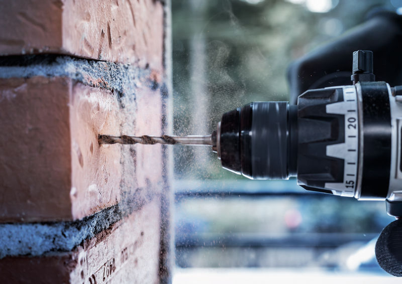 Detailbild, Bohrmaschine, Kreissäge, Werkzeug, Holzbau, Bohrer