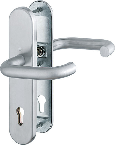 HOPPE FH AP Schutz-Drückergarnitur Paris mit Langschild FS-E138F/3331/3310, Edelstahl