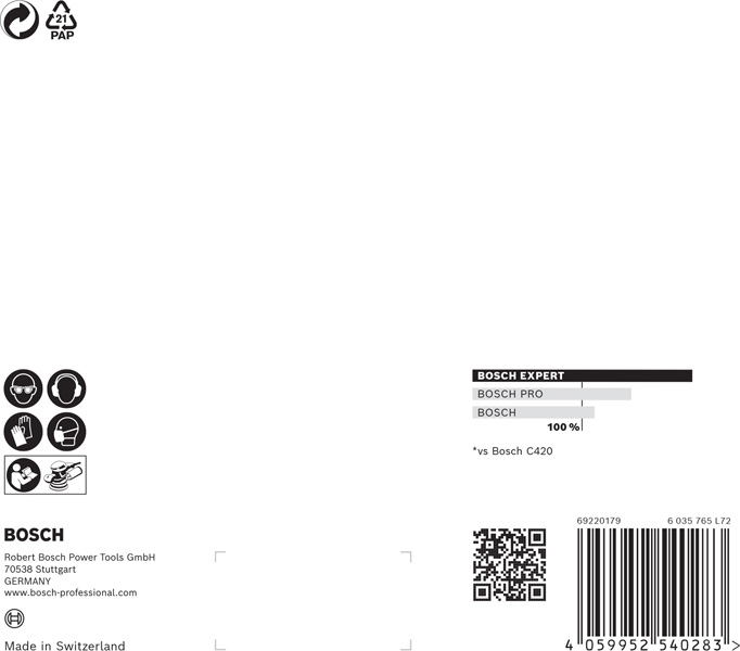 Bosch EXPERT M480 Schleifnetz für Exzenterschleifer, 125&nbsp;mm, K 100, 50&nbsp;Stück
