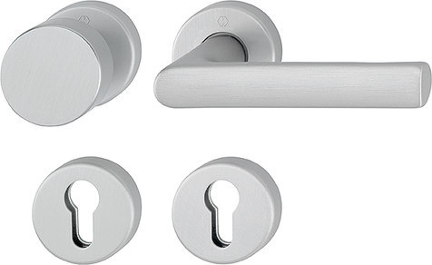 HOPPE FH Wechselgarnitur Hamburg mit Rosetten FS-58/42H/42HS/1700, Aluminium