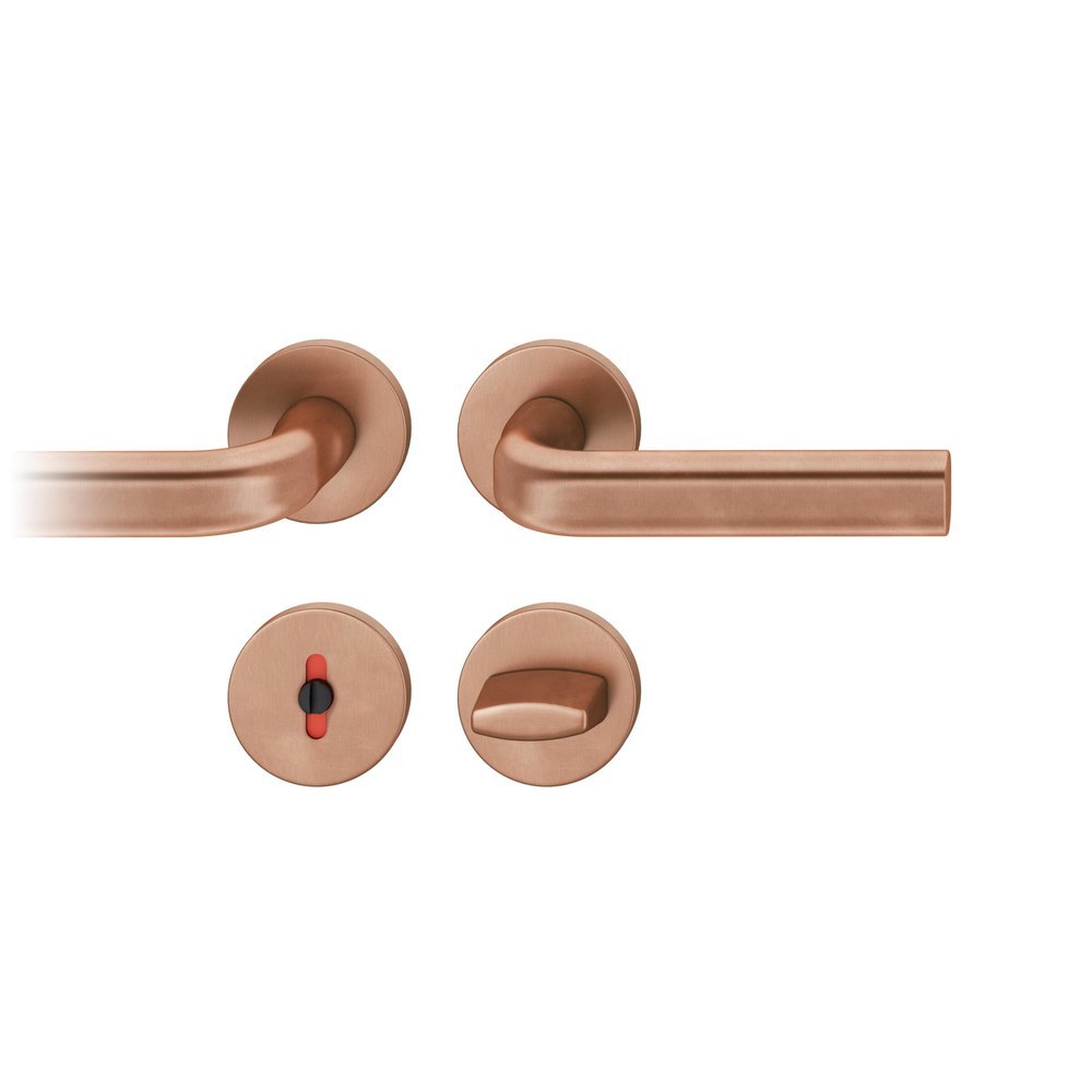 FSB Drückergarnitur mit Rosetten 12 1242, ASL, rund, VK 8,5 mm, mit Nocken, Bronze