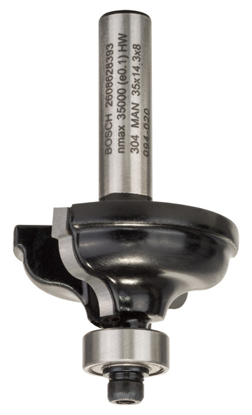 Bosch Kantenformfräser A, 8 mm, R1 4,8 mm, B 11 mm, L 14,3 mm, G 57 mm