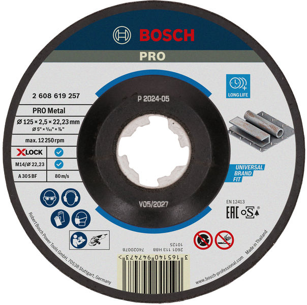 Bosch PRO Metal X-Lock Trennscheibe, 125 x 2,5 x 22,23 mm