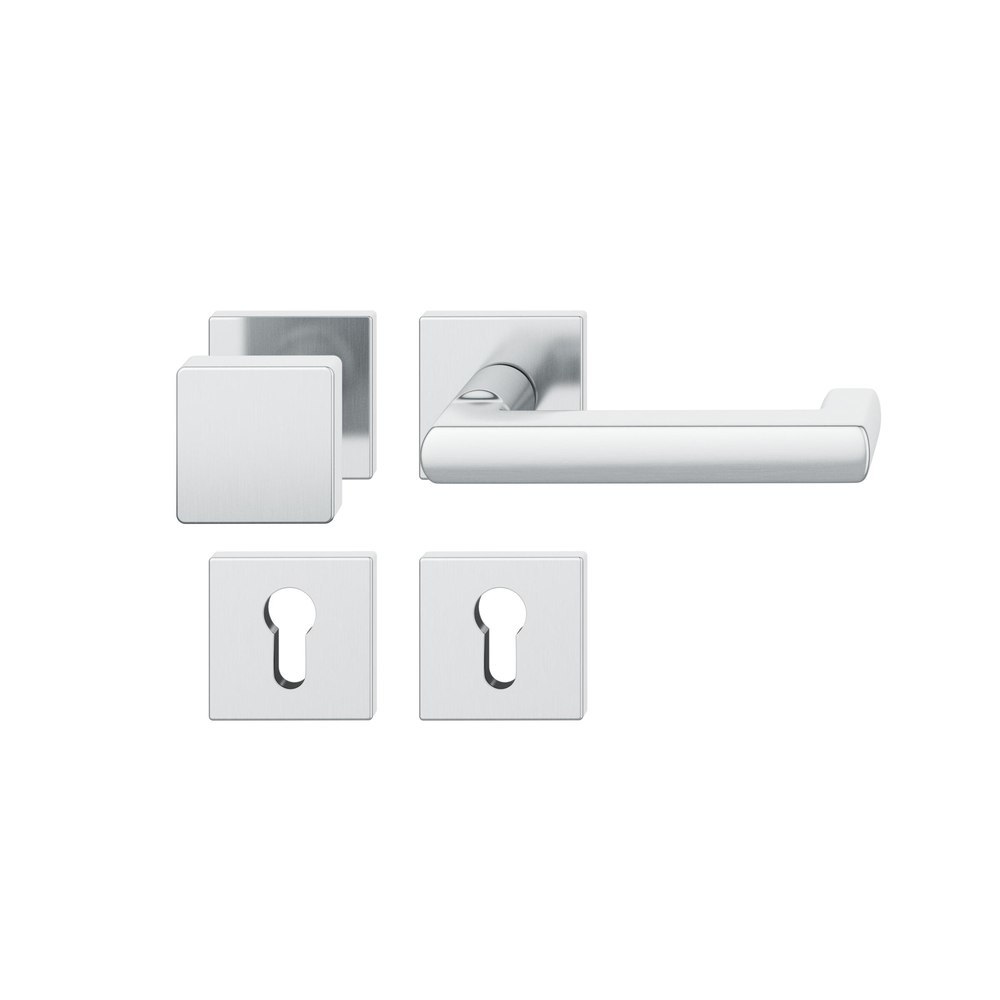 FSB FH Wechselgarnitur mit Rosetten 79 1031, AGL3, eckig, VK 9 mm, Edelstahl