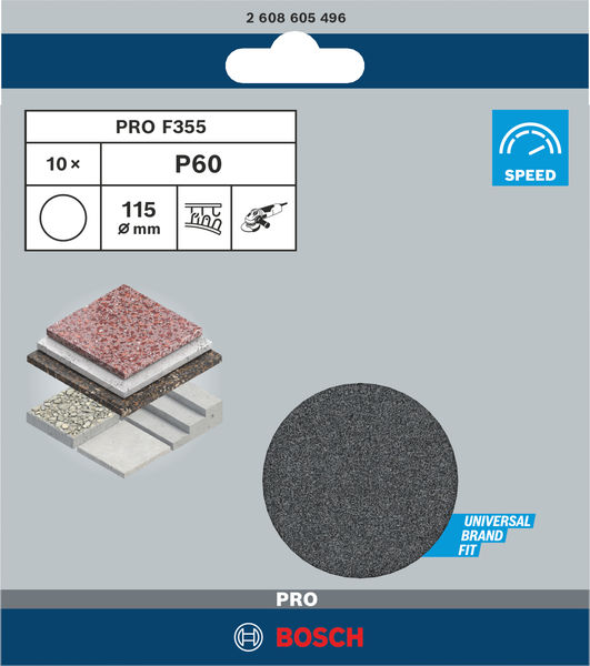Bosch PRO R780 Fiberscheibe, 180&nbsp;mm, G60