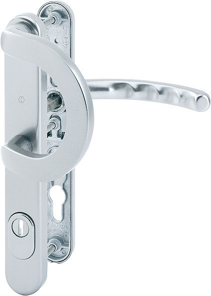 HOPPE Schutz-Wechselgarnitur Luxembourg mit Schmalschild 513G/3359ZA/3357N/1500, Aluminium