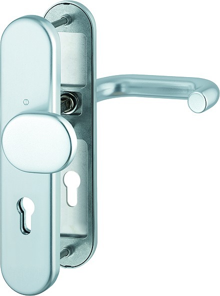 HOPPE FH-Schutz-Wechselgarnitur mit Langschild Paris FS-86G/3331/3310/138F, Aluminium