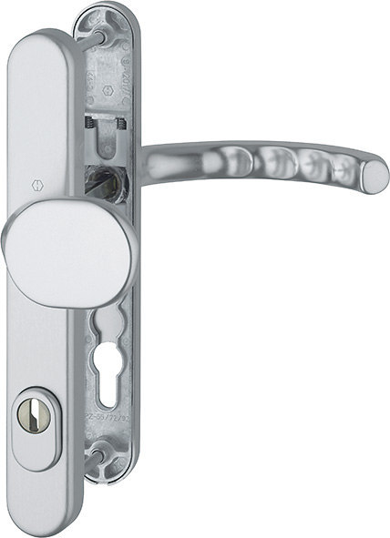 HOPPE Schutz-Wechselgarnitur Luxembourg mit Schmalschild 86G/3359ZA/3357N/1500, Aluminium