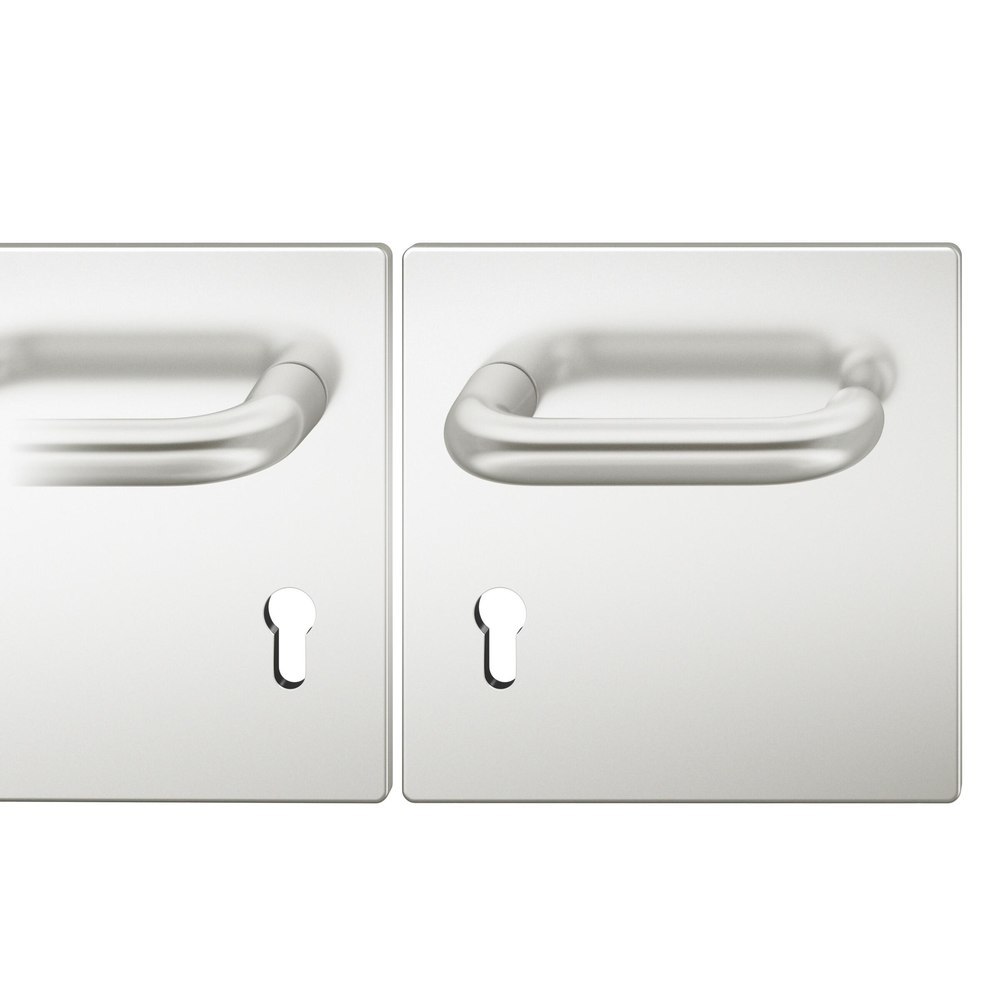 FSB FH Drückergarnitur mit Breitschild 79 1146, AGL3, Aluminium