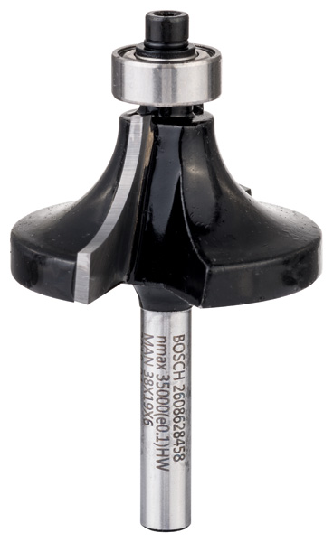 Bosch Abrundfräser, 6 mm, R1 12,7 mm, D 38,1 mm, L 18,6 mm, G 60 mm