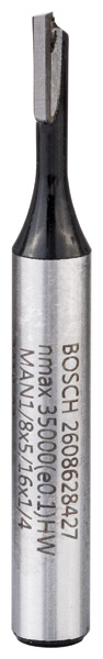Bosch Nutfräser, 1/4-Zoll, D1 3,2 mm, L 7,7 mm, G 51 mm