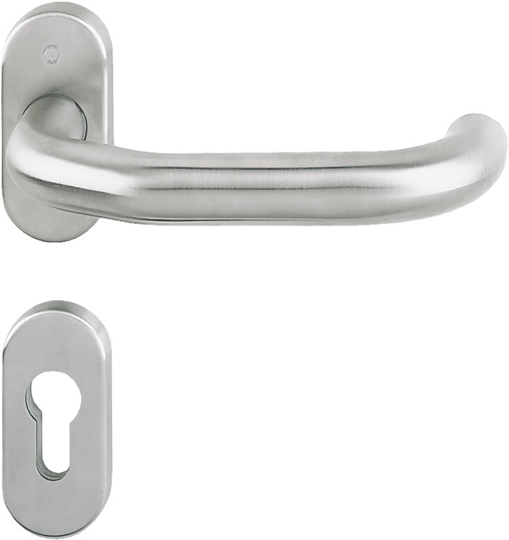 HOPPE Drücker-Halbgarnitur ohne Schlüsselrosette Paris E138GF/55, ohne Stütznocken, Edelstahl