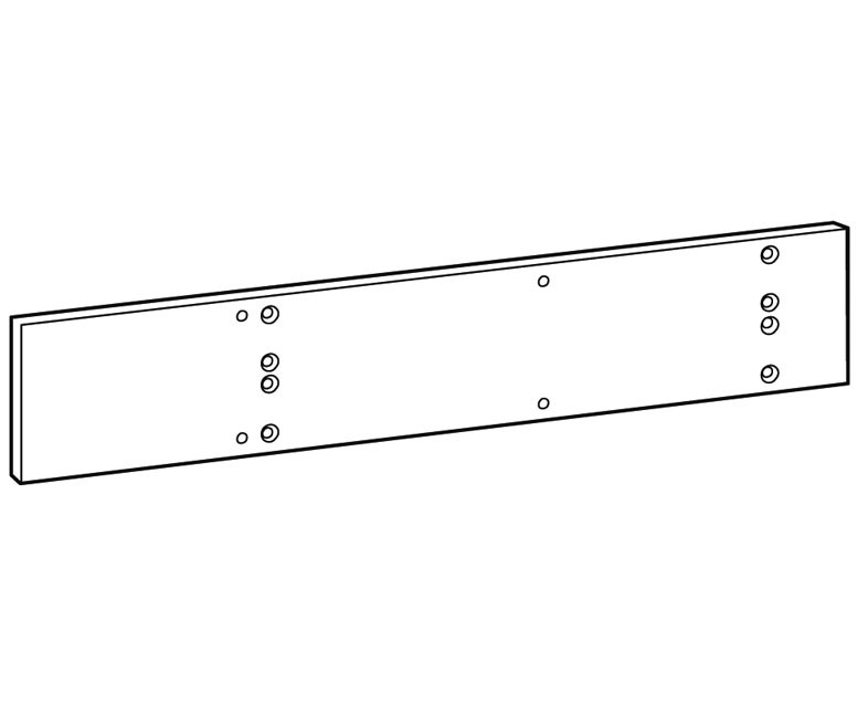 Montageplatte DORMA für Obentürschließer TS 83, Gr. 3-6, Aluminium