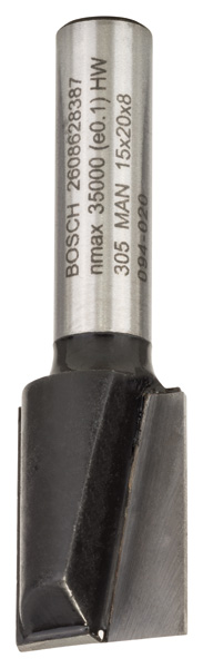 Bosch Nutfräser, 8 mm, D1 15 mm, L 19,6 mm, G 51 mm