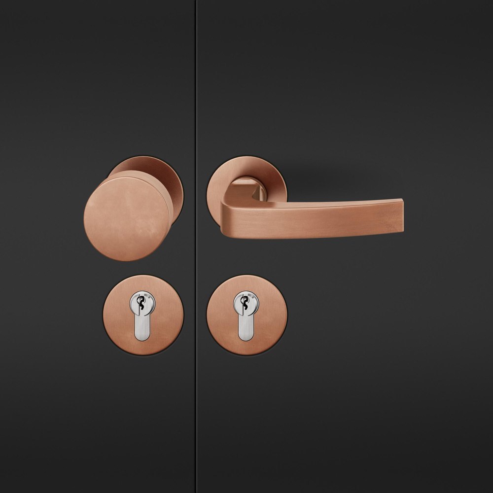 FSB FH Wechselgarnitur mit Rosetten 76 1163, AGL3, rund, VK 9 mm, flächenbündig, Bronze