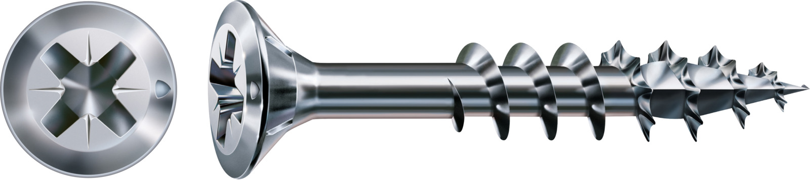 SPAX Fensterbauschraube FEX-H BR WIROX - Teilgewinde, Senkkopf, Kreuzschlitz, 4CUT