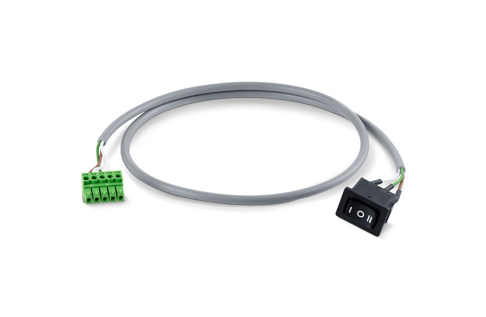 Schalter, Ein-Aus-Schalter, Steuerkabel, Steckverbinder, Grau Kabel