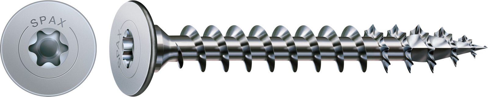 SPAX Flachrückwandkopf für Rückwände - Vollgewinde, Rückwandkopf, T-STAR plus, 4CUT, WIROX