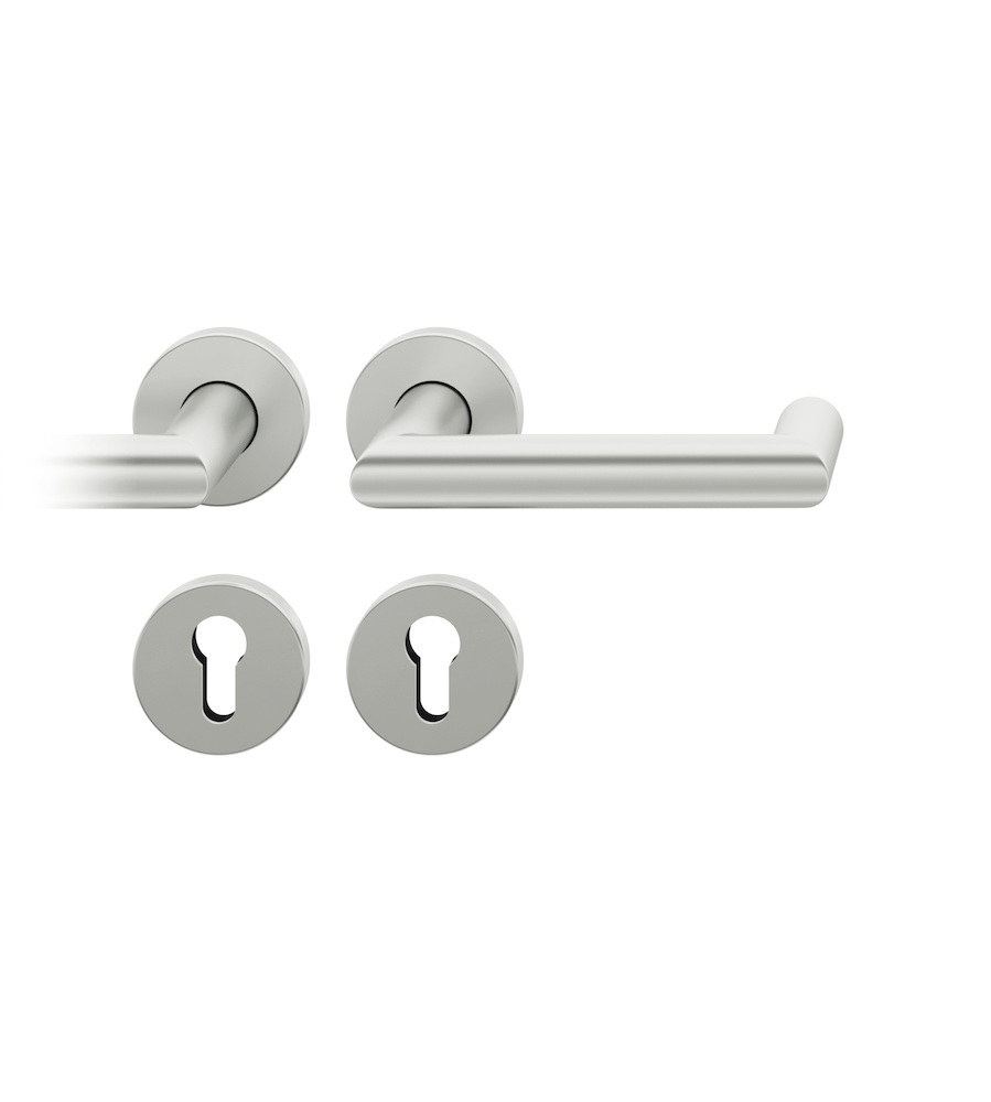 FSB FH Drückergarnitur mit Rosetten 79 1016, rund, mit Nocken, VK 9, AGL3, Aluminium