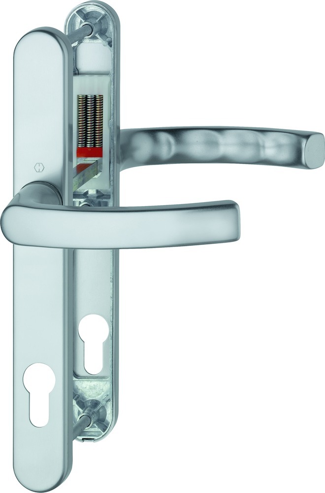 HOPPE Drückergarnitur Liège mit Schmalschild 1540/3347N, Aluminium